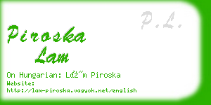 piroska lam business card